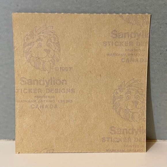Vintage Sandylion Fuzzy Brown Back Unicorn Stickers - Picture 2 of 3